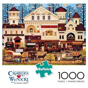 Charles Wysocki-" Victorian Street"- 1000 Piece Jigsaw Buffalo Games Puzzle